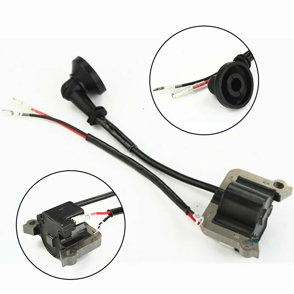 Ignition Coil For Chainsaw Strimmer Brush Cutter Lawnmower 2 Stroke Engine 52mm Centres Garden Power Tool Parts