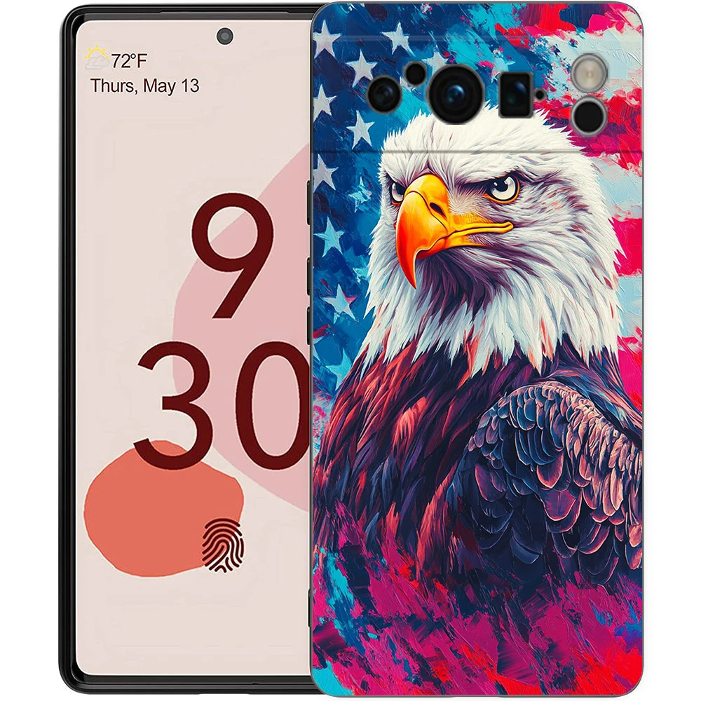Eagle Design Shockproof TPU Black Phone Case