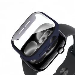 Enhanced Glass Screen Protector & Protective Case for Series 10 11 42mm (Midnight Blue 13)