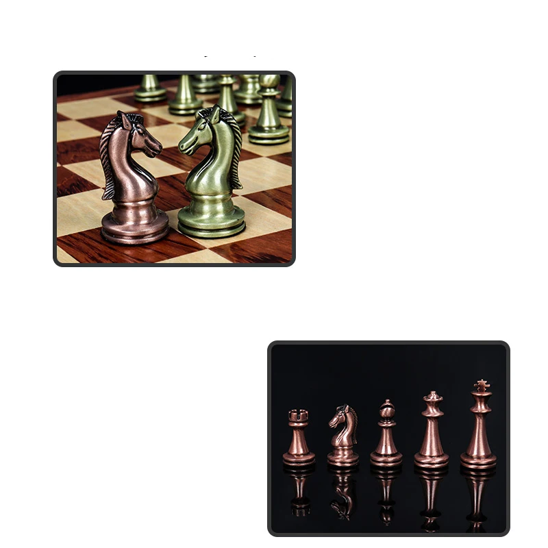 Professional Metal Pieces Chess Set Game Family Table Game Consol Checkers  Entertainment Pocket Go Xadrez Tabuleiro Jogo Games