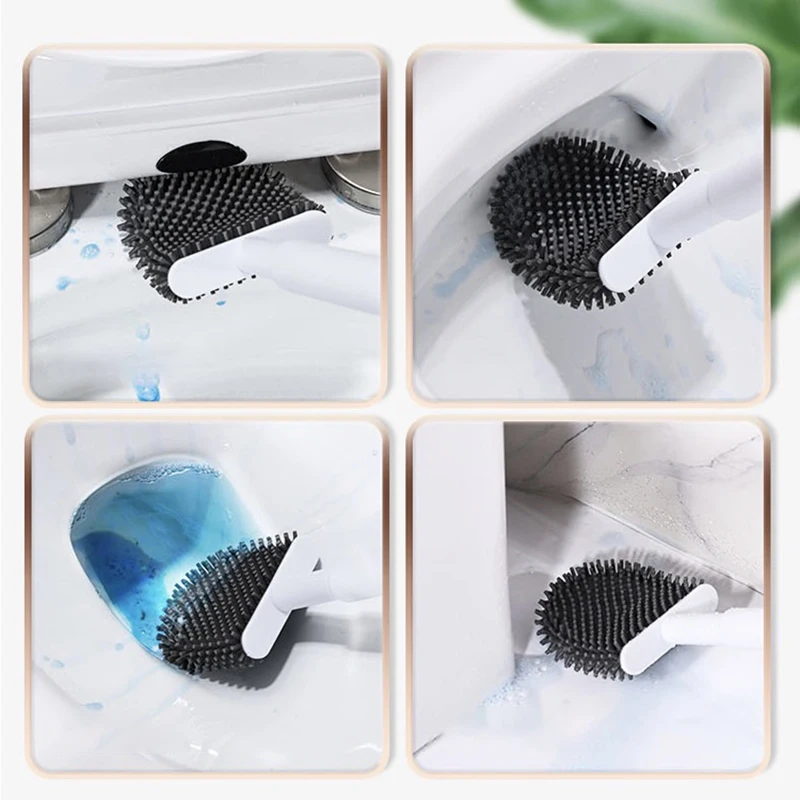 New Aromatherapy Toilet Brush Household No Dead Corner Toilet Wall Mounted Silicone Gap Cleaning Tool Bathroom Facilities