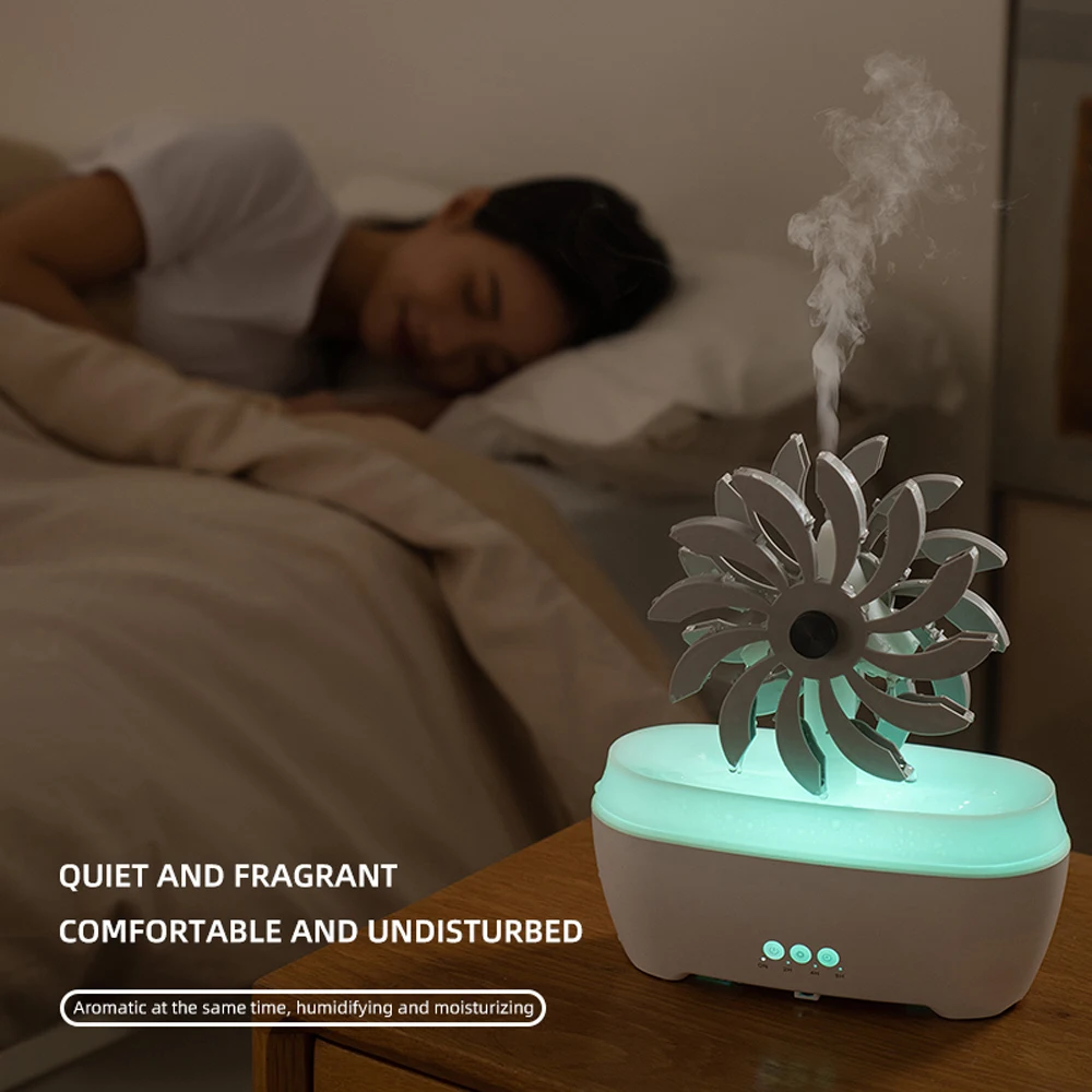 Creative Raindrop Windmill Essential Oil Automatic Aromatherapy Machine Ultrasonic Remote Control Heavy Mist Humidifier ﻿ 6