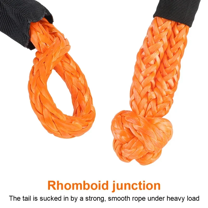 soft shackle Synthetic Fiber for Vehicle Recovery Off Road Towing Ropes Car Trailer Pull Rope 38000 Lbs