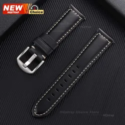 Elegant Brown Oil Wax Leather Watch Strap - Universal Quick Release Wristband - 26mm (Black)