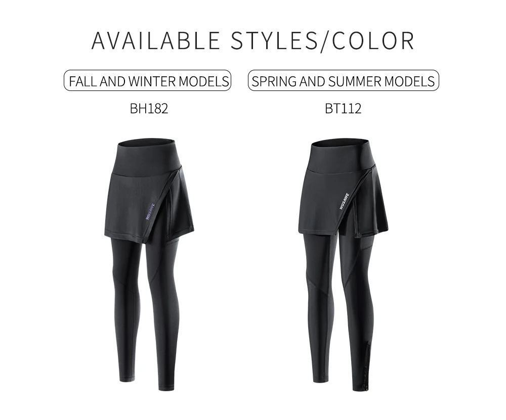 新品未使用　RlDEウエア　レディースSサイズ WOSAWE Women Cycling Skirt 2-in-1 Cycling Long Pants Bike
