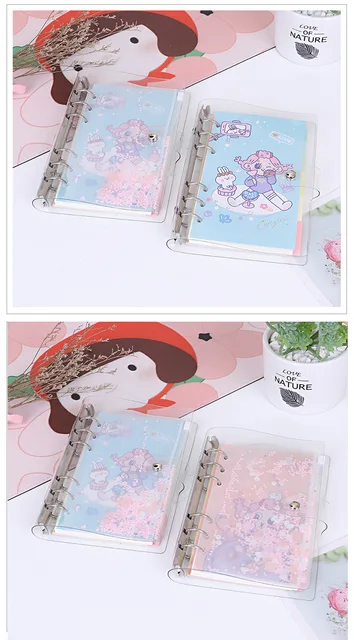 A6 Binder Notebooks Office Supplies Cuaderno Planner Budget Book Pink  Sketchbook School Office Accessories Korean Stationery - Notebook -  AliExpress