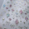 1pcs 5D Shell Light Nail Stickers Shoiny Gold Border Love Heart Bowknot Moon Star Nai Art Decal Manicure Decorations 1