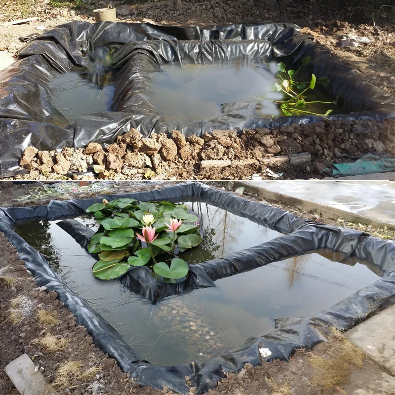 HDPE Geomembrane pond liner manufacturers Membrane Aquaculture Membrane Fish Pond Black film of biogas digester Geotextile 6