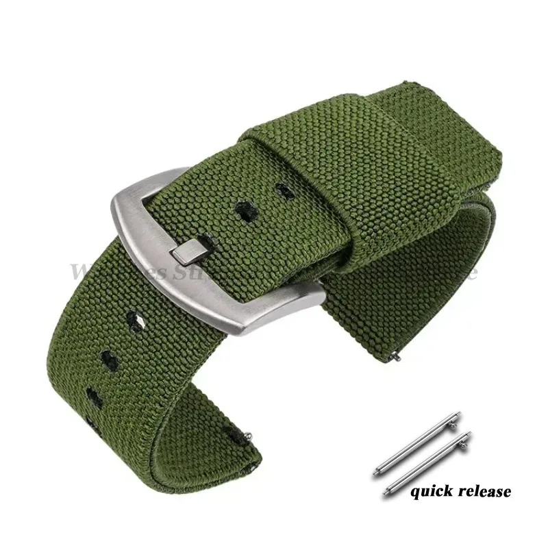 Woven Elastic Nylon Watch Band - Quick Release Military Sport Strap