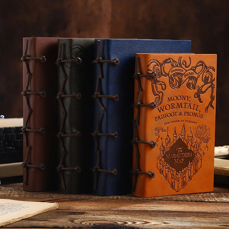Vintage Magic Notebook pu Cover Journal a5 a6 Planejador Grosso Papel em Branco Corda Diário Cadernos Escola Papelaria de Escritório Presente