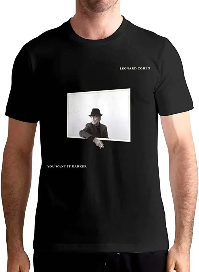 

Leonard Cohen You Want It Darker Black Men's T-Shirt