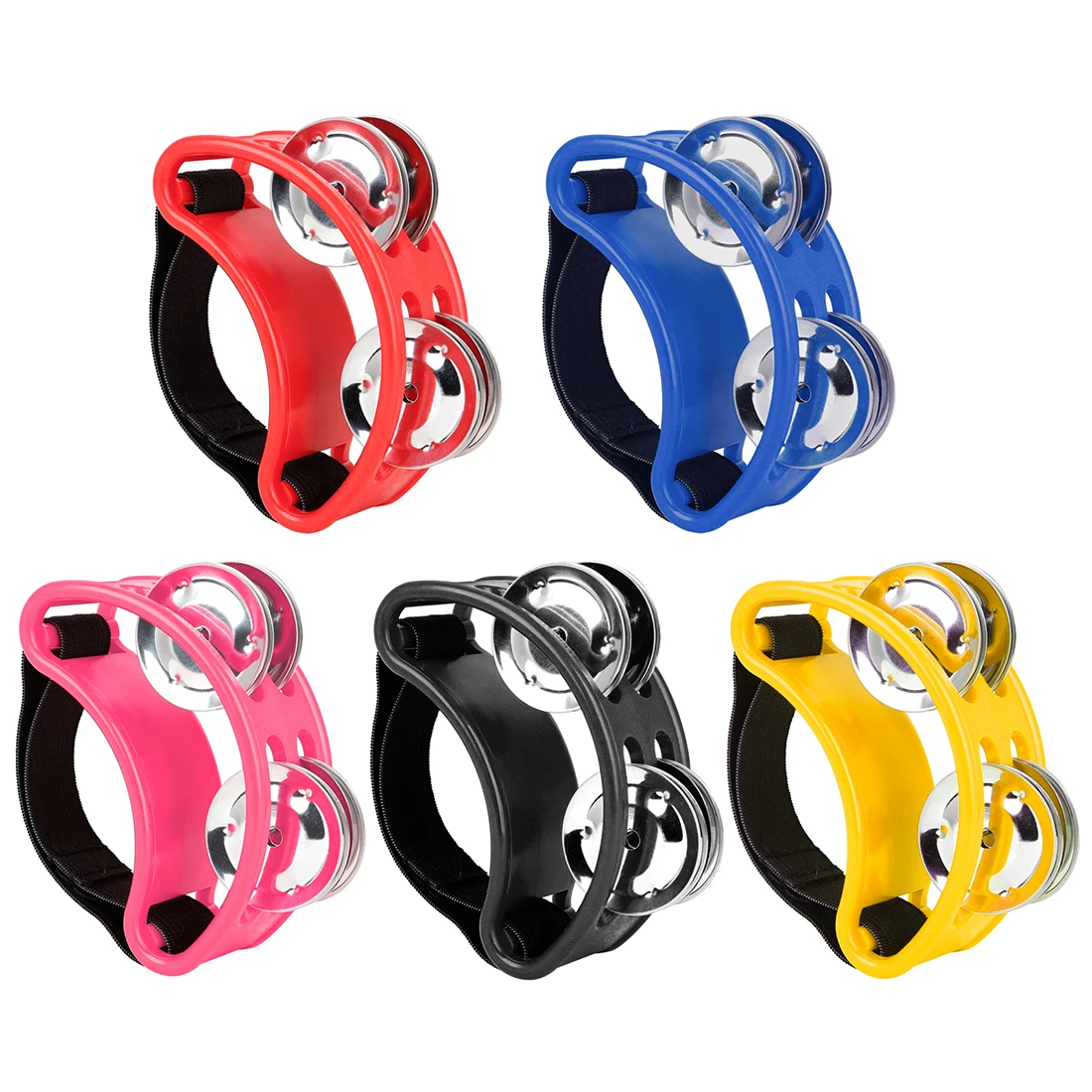 Foot Rattles Percussion Party Elliptical Tambourine Cajon Box Drum Companion Double Row Cymbal Orff Musical Instruments