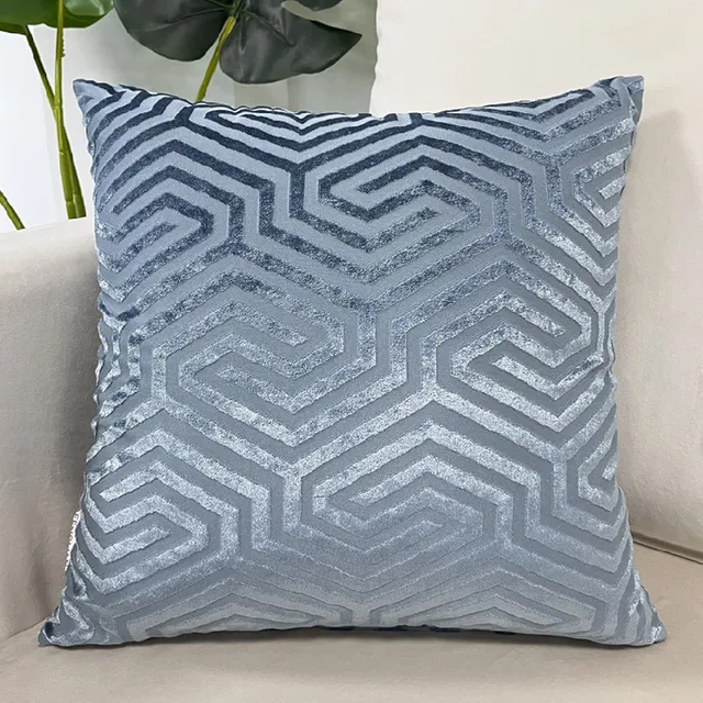 Tavaszi Színek Jacquard Geometriai Párna Borítója Kanapé Dekoratív Vágó Bársonyos Dobás Párnahuzat A Gyárból