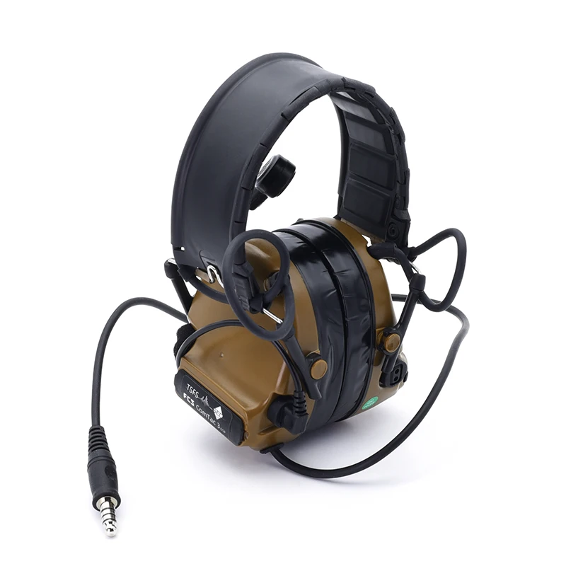 New Version FCS-Tactical Comtac III 3 Headset Noise Reduction Headphone Earmuffs Shooting Protector for Walkie-Talkie PTT Radio