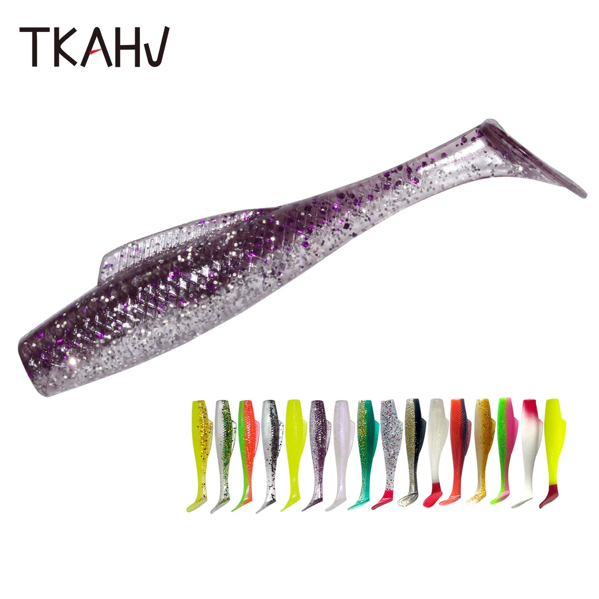 Leurres de Pêche en Plastique Souple T-Tail 5 Cm 50 Pcs - Or - Pêche à