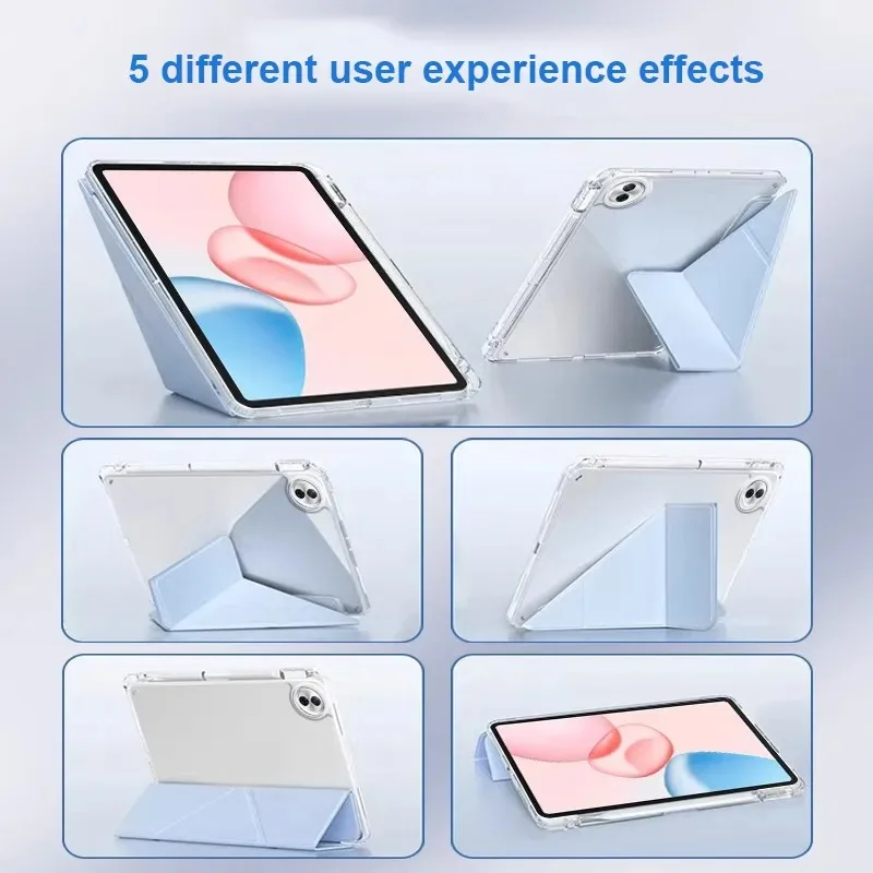 Sleek Acrylic Y-Folding Flip Case with Pen Slot