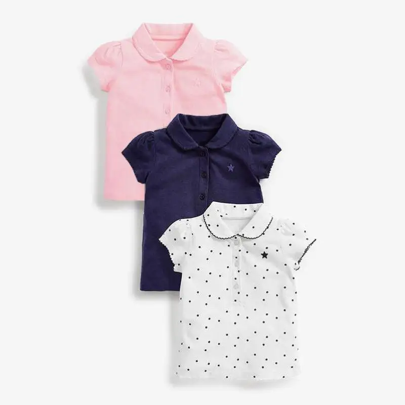 

Euro-american Children's T-shirt Short-sleeved Children's 2023 Summer Children's Top Lapel Cotton Comfortable Children's T-shirt