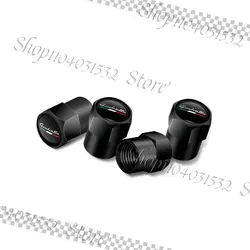 Set of 4 Metal Alloy Tire Valve Caps with Emblem Design (2)