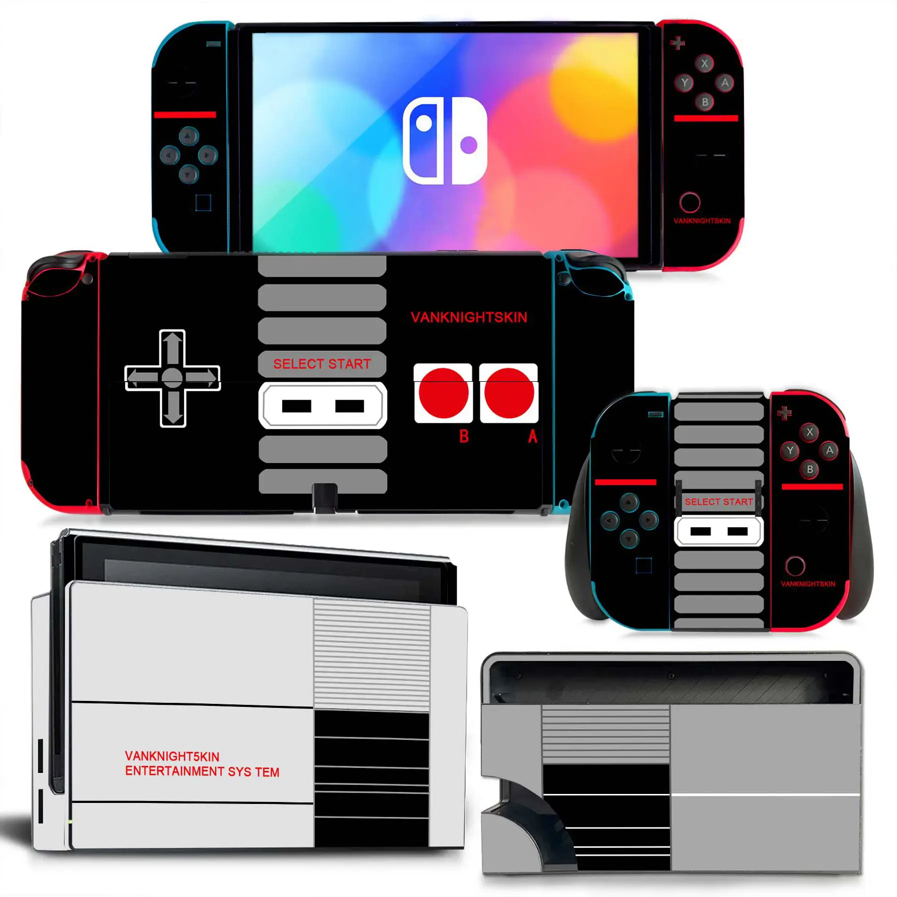 LOGO Switch Oled Skin Sticker Decal Cover for Switch Oled Console Skin Dock Joy Con Wrap Full Wrap Decal NS OLED Vinyl