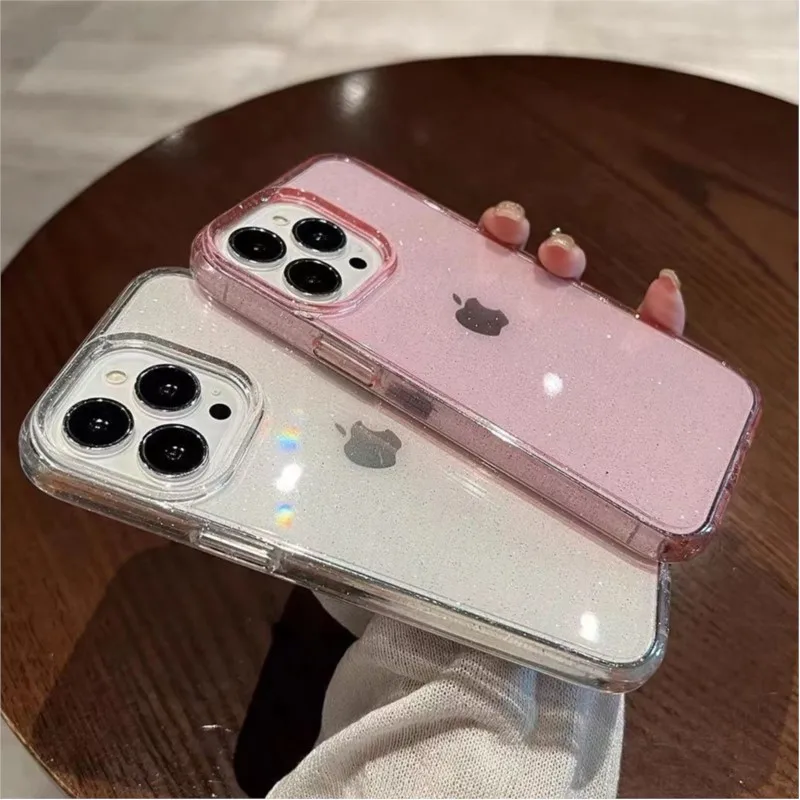 Luxury Bling Glitter Shockproof Transparent Soft TPU Cover