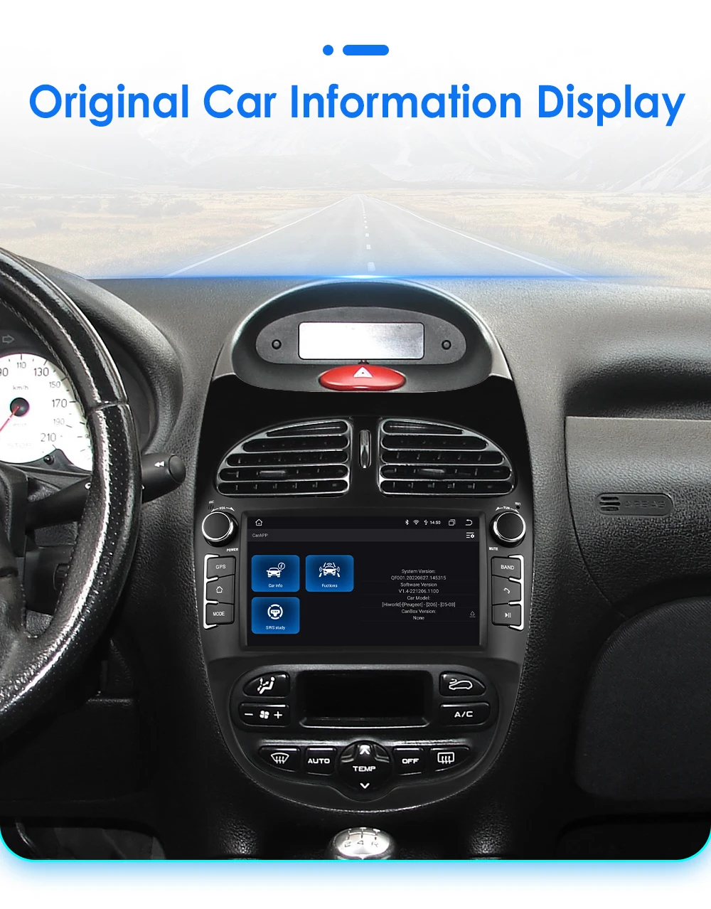 8G 128G Android 12 Auto-Multimedia-Player Für PEUGEOT 206 206CC 206 SW 2000-2008 Carplay GPS navi Video 2din Autoradio 7862 – Detail 37