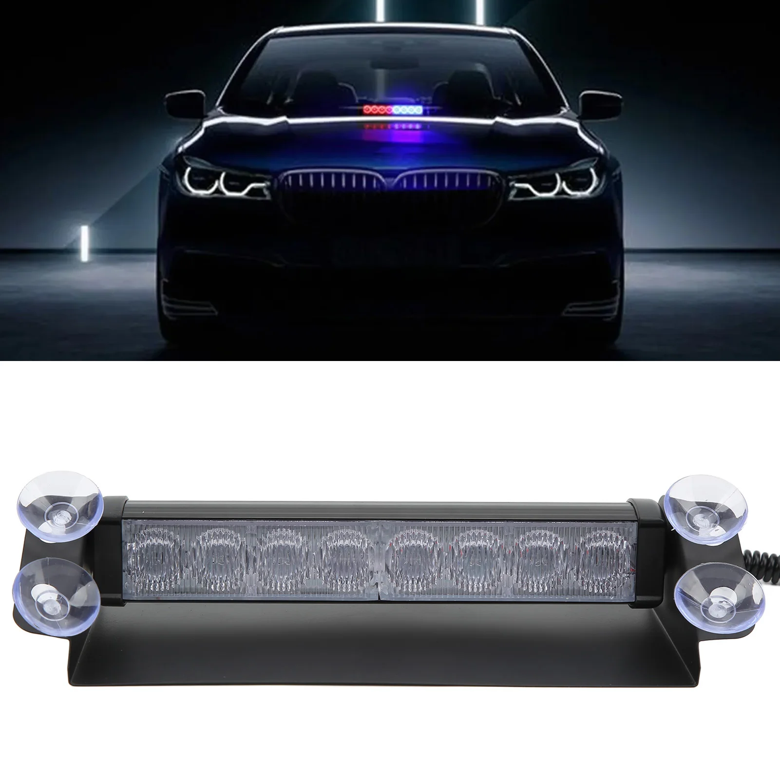 Lumières stroboscopiques d'urgence à LED universelles pour véhicules, lumière  flash iodée pour pare-brise, intérieur, rouge modifié, bleu - AliExpress