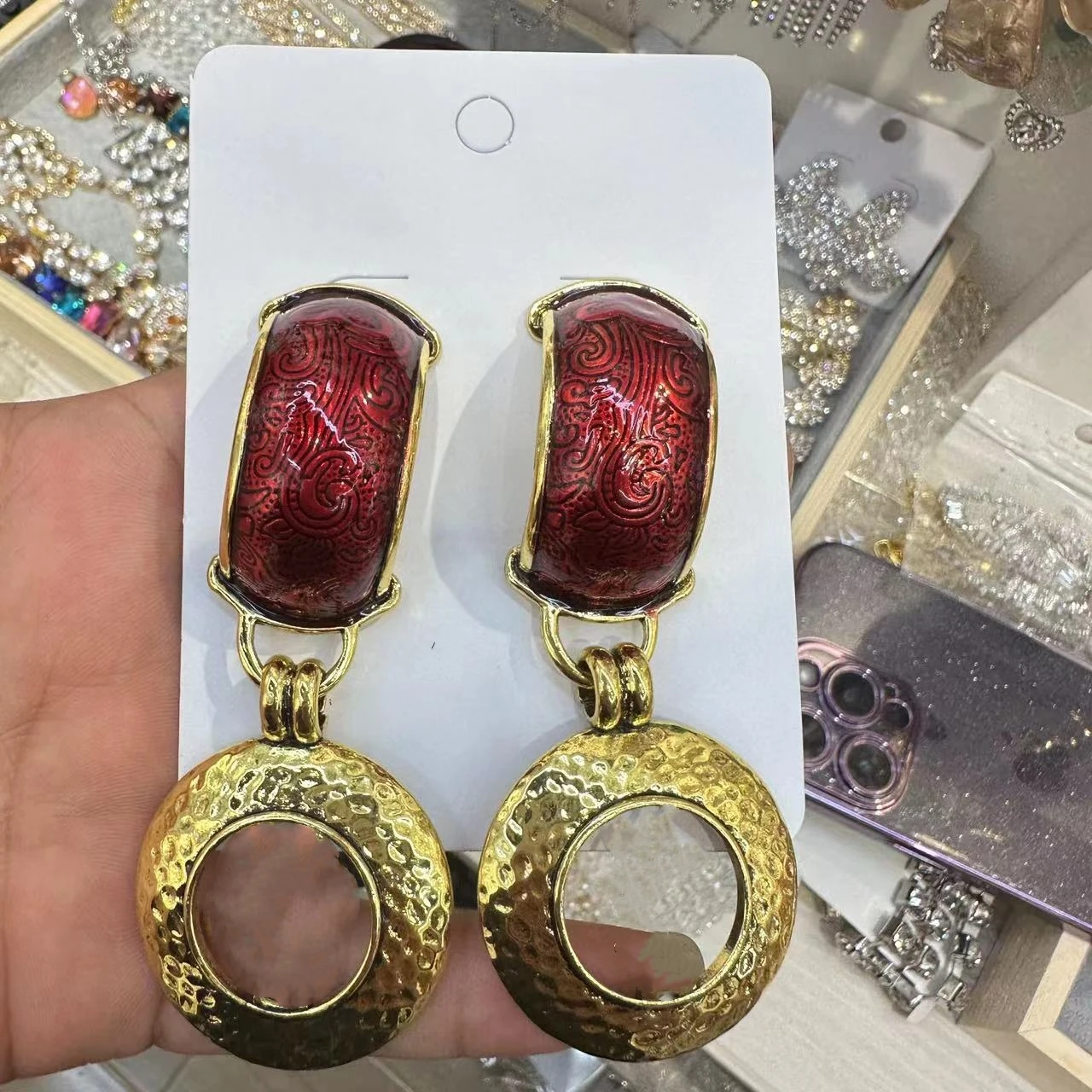 

Exaggerated European and American Style Vintage Old and Ancient Court Style Light Luxury Fashion Earrings for Women Jewelry