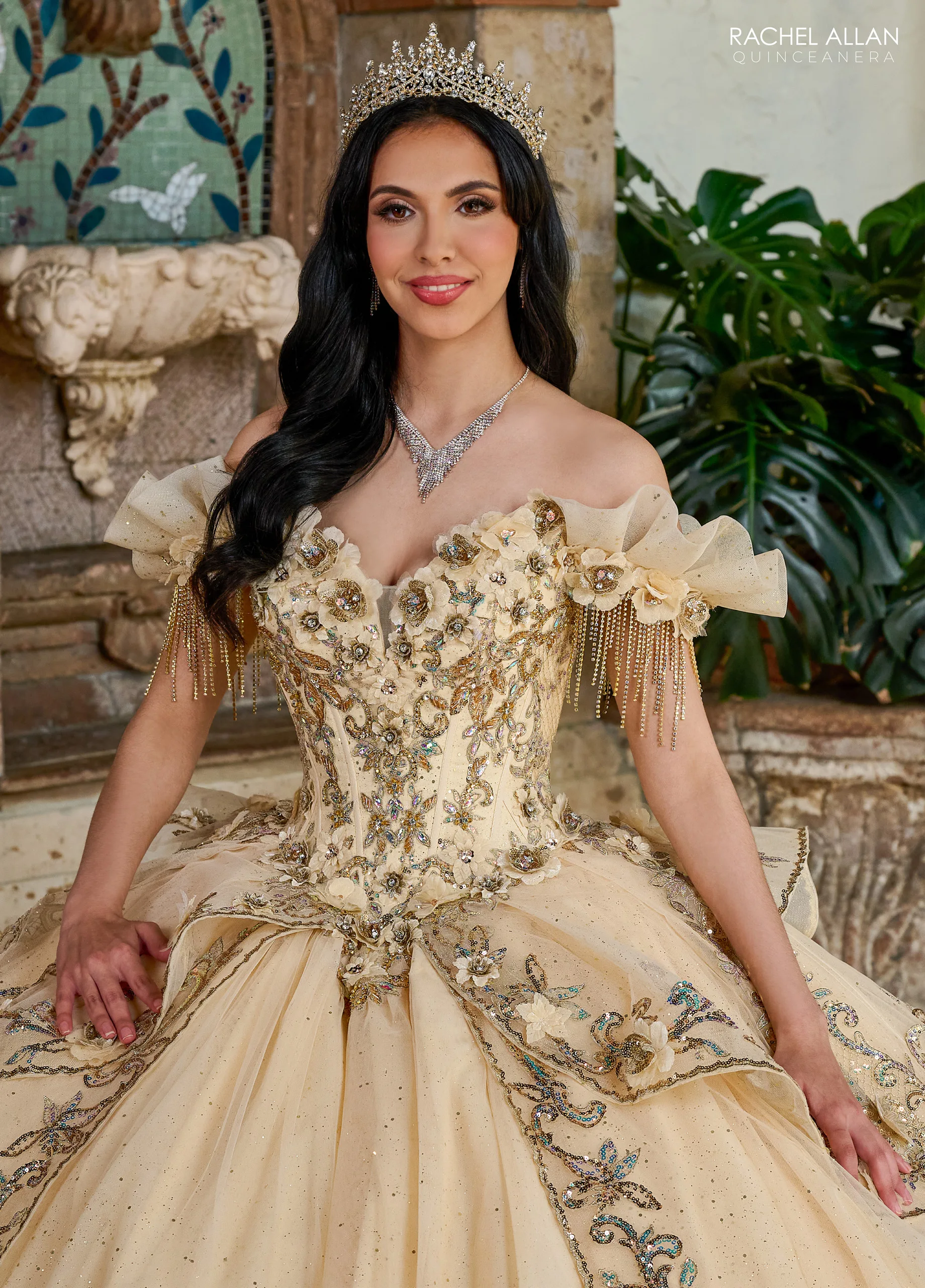 Fantasy Princess Ball Gowns Quinceanera Dress One Shoulder 3D Floral Embroidery Beaded Applique Cathedral Train Mexico Custom