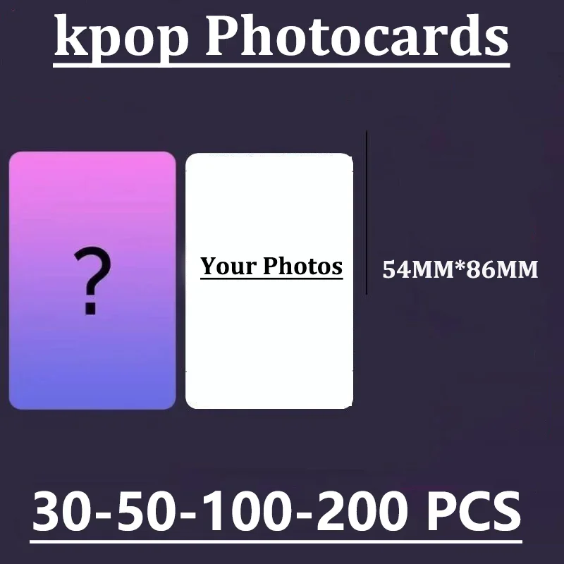 30-100 Pcs Custom Kpop Photo Cards kpop photo cards