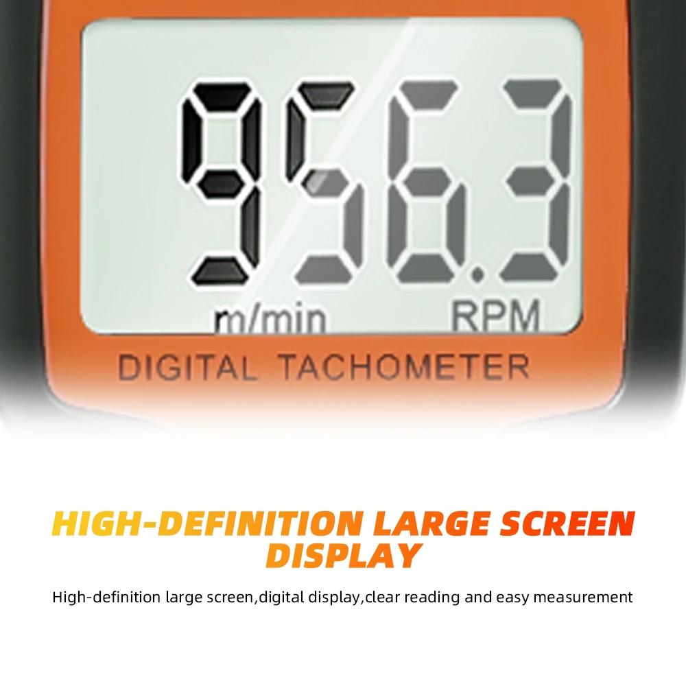 Digital Laser Tachometer Diagnostic Tool Non-Contact Tachometer 2.5Rpm-99999Rpm Lcd Display Low Battery Warning