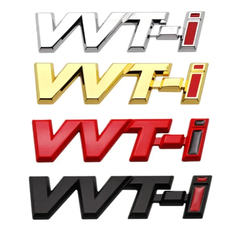 3D Metal Vvti Logo Lettera Car Fender Emblem Posteriore Tronco Badge Per Toyota Camry Corolla Yaris Rav4 Auris Vvt I Sticker Accessori