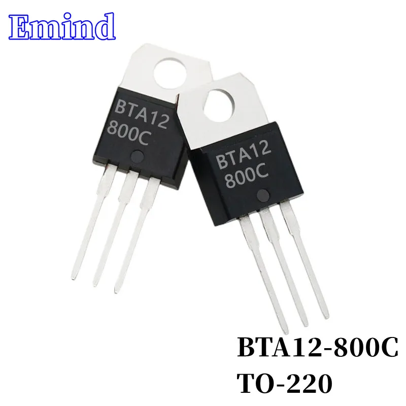 

20/50/100/200/500Pcs BTA12-800C BTA12 Triac 12A/800V TO-220 DIP Thyristor Large Chip