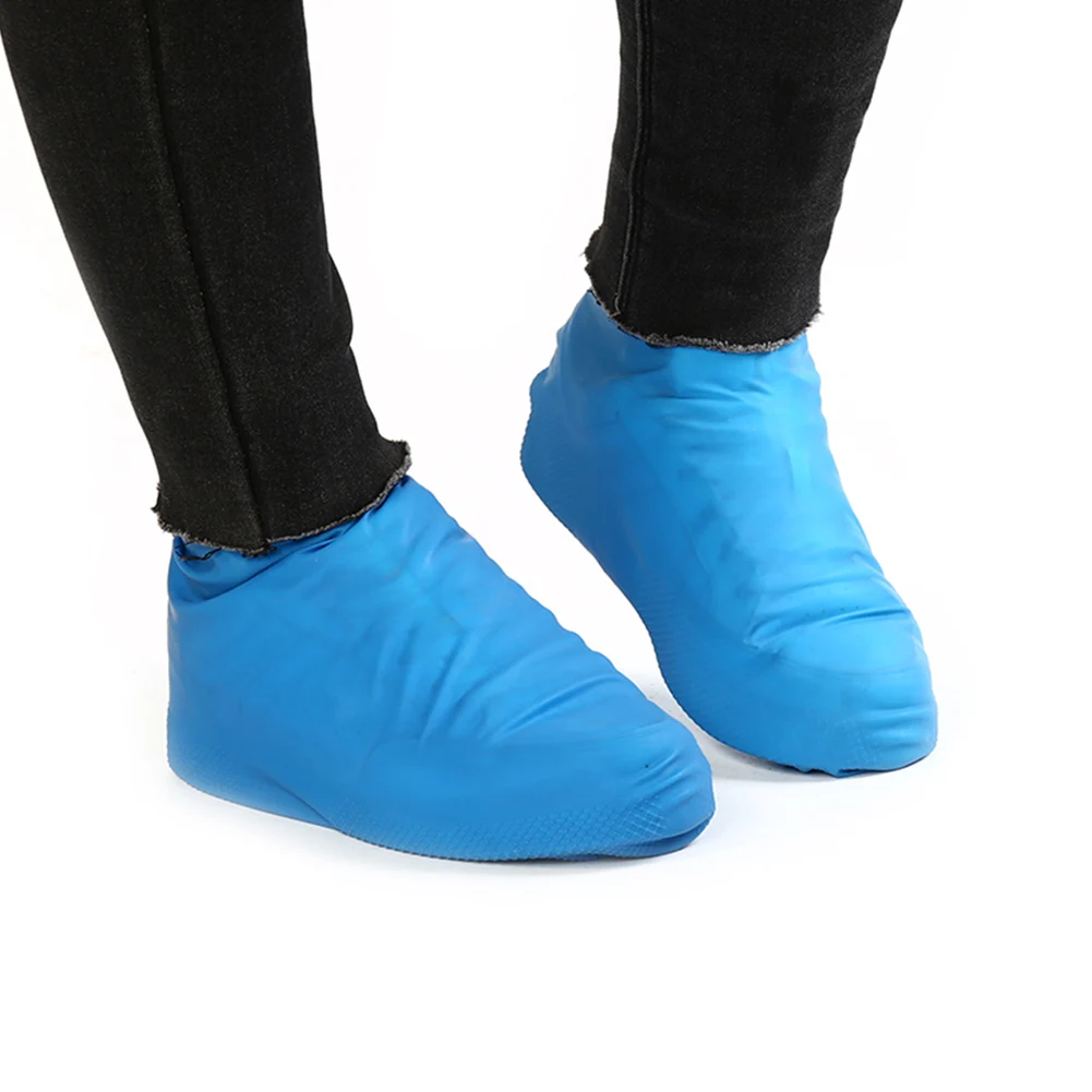 Reusable Latex Waterproof Shoes Covers Slip-resistant Solid Rubber Rain Boots 