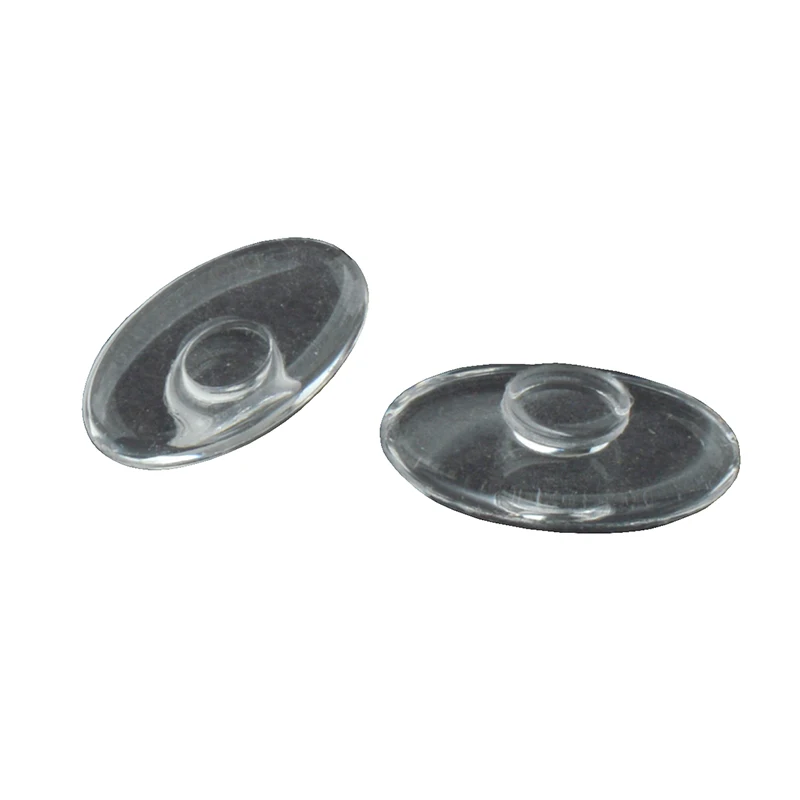 50쌍(100개) 11mm 13mm 안경 실리콘 푸시온 코 패드 수리 도구 안경용 타원..
