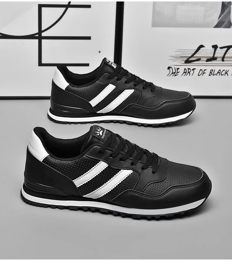 NEUE Laufschuhe Leder Marathon Männer Sport Wandern Atmungsaktive Leichte Herren Bequeme Sportliche Rutschfeste Casual Turnschuhe – Detail 24