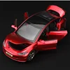 1:32 2024 TESLA Model 3 Alloy Car Model Diecast Metal Car Vehicles Model High Simulation Sound Light Collection Childrens Gift 3