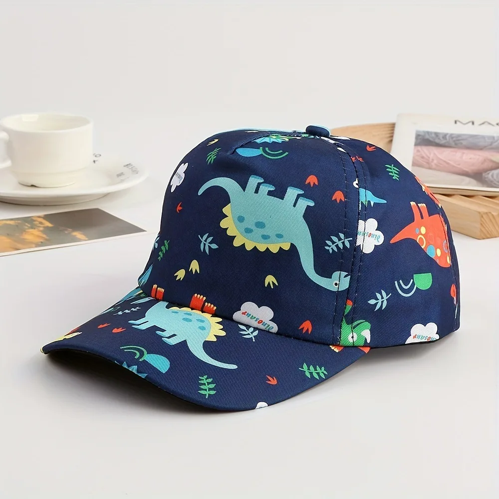 Cute Dinosaur Baby Baseball Cap Cartoon Animal Sun Hat for Boys Girls Spring Summer Soft Cotton Kids Peaked Hats