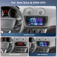 Autoradio 7 pouces IPS écran tactile sans fil Carplay Android Auto filaire pour Seat Ibiza 6j 2009-2013 DSP GPS lecteur multimédia de voiture 6