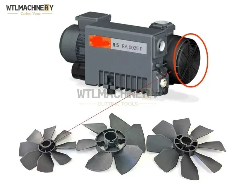 RA0040 RA0063 RA0100 Vacuum Pump Cooling Fan Air Pump Compressor Blade Fan Cover Radial air pump parts