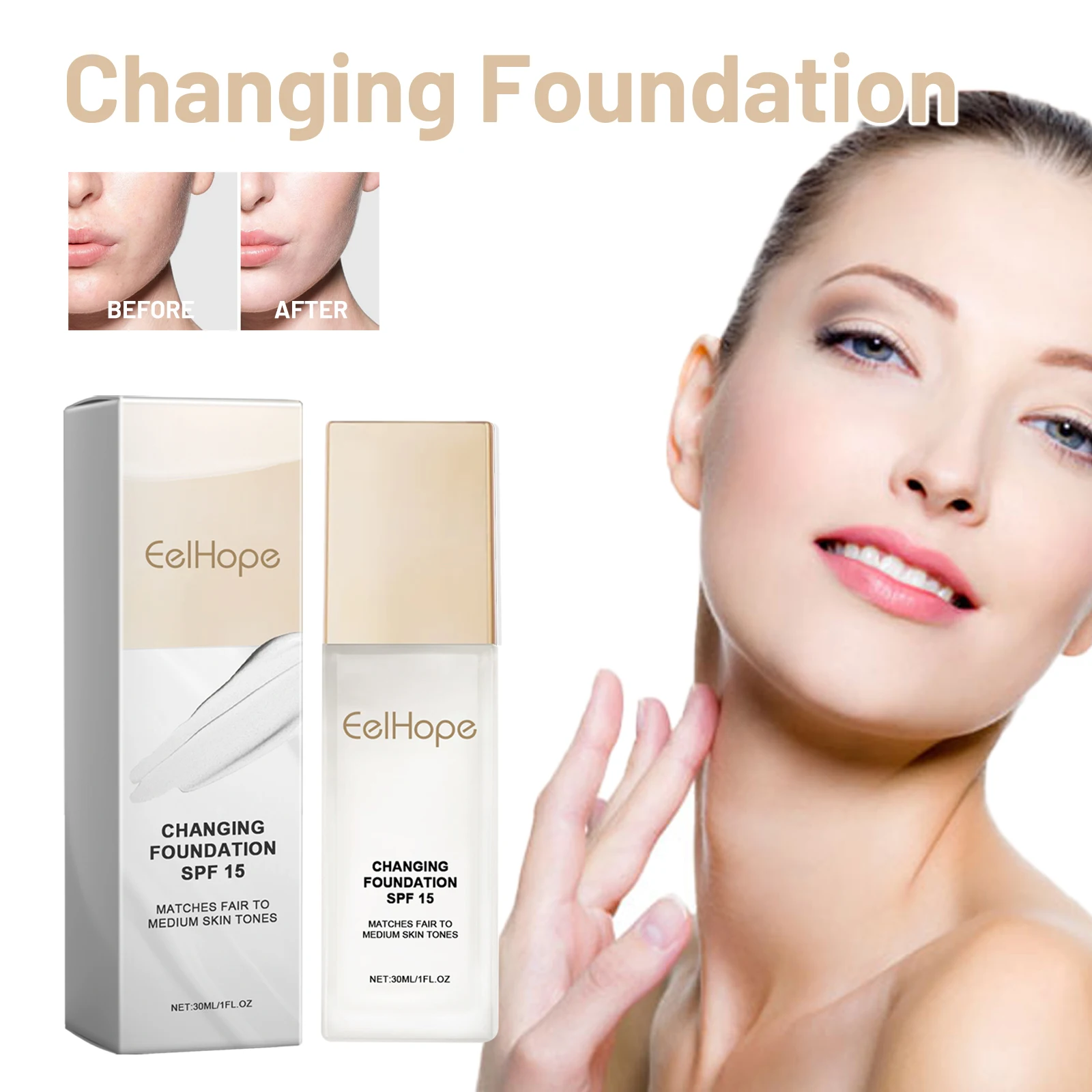 Makeup Base Face Liquid Natural Concealer Full Coverage Moisturizer Oil-control Sunscreen Waterproof Foundation Cream Cosmetics 4