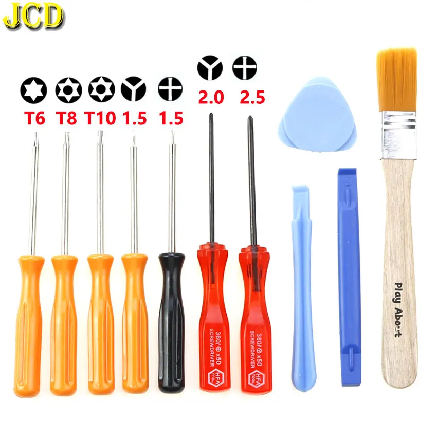 

T6 T8 T10 Crowbar Security Screwdriver For Xbox 360 PS3 Cross Tri Wing Y Tip Screw Driver For GBC GBA SP GBM Wii 3DS XL NDS Lite
