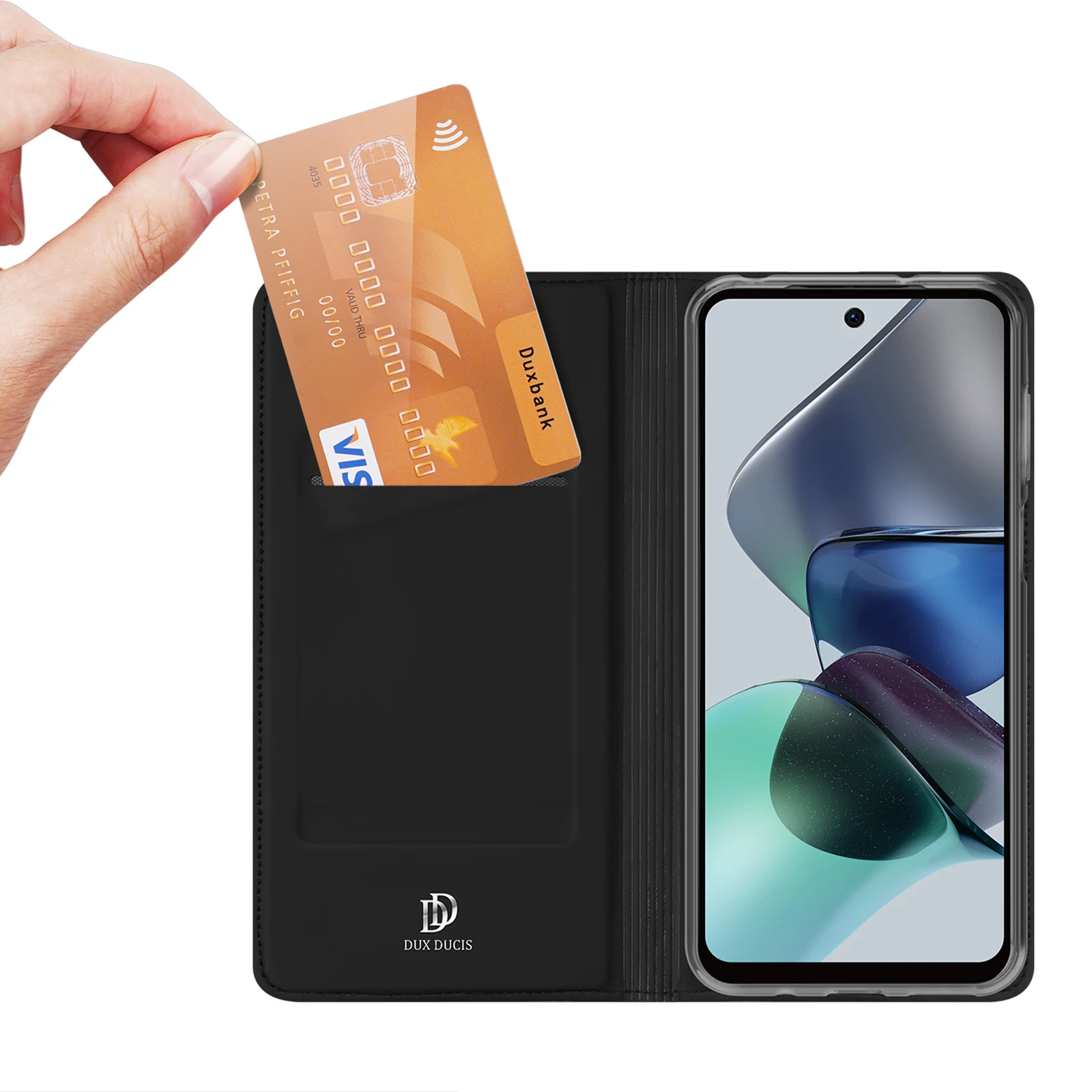 

Чехол DUXDUCIS для Motorola Moto G84/G64/G54/G34/G14/G04/G04s/G24, кожаный чехол-бумажник с откидной крышкой для Moto Edge 40 Neo/G24 Power