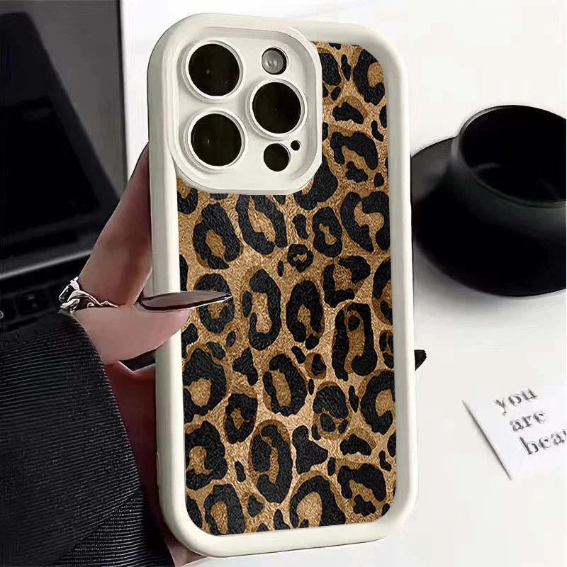 Y2K Leopard Print Soft Phone Case Cover