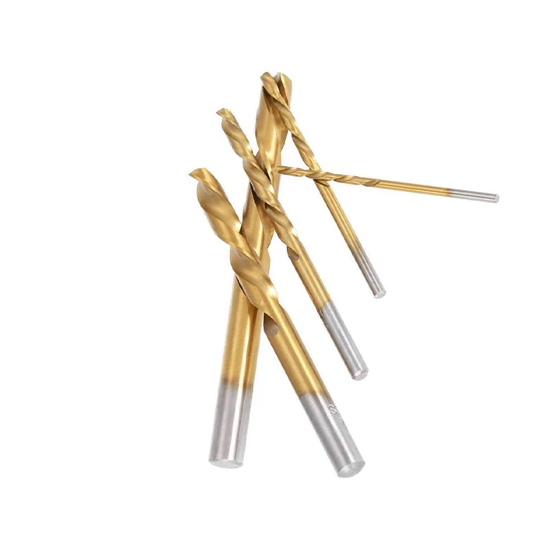 5-piece Left-handed Reverse Rotation Drill Titanium Plated Broken Screw Remover Screw Remover Twists Drill Hand Tools
