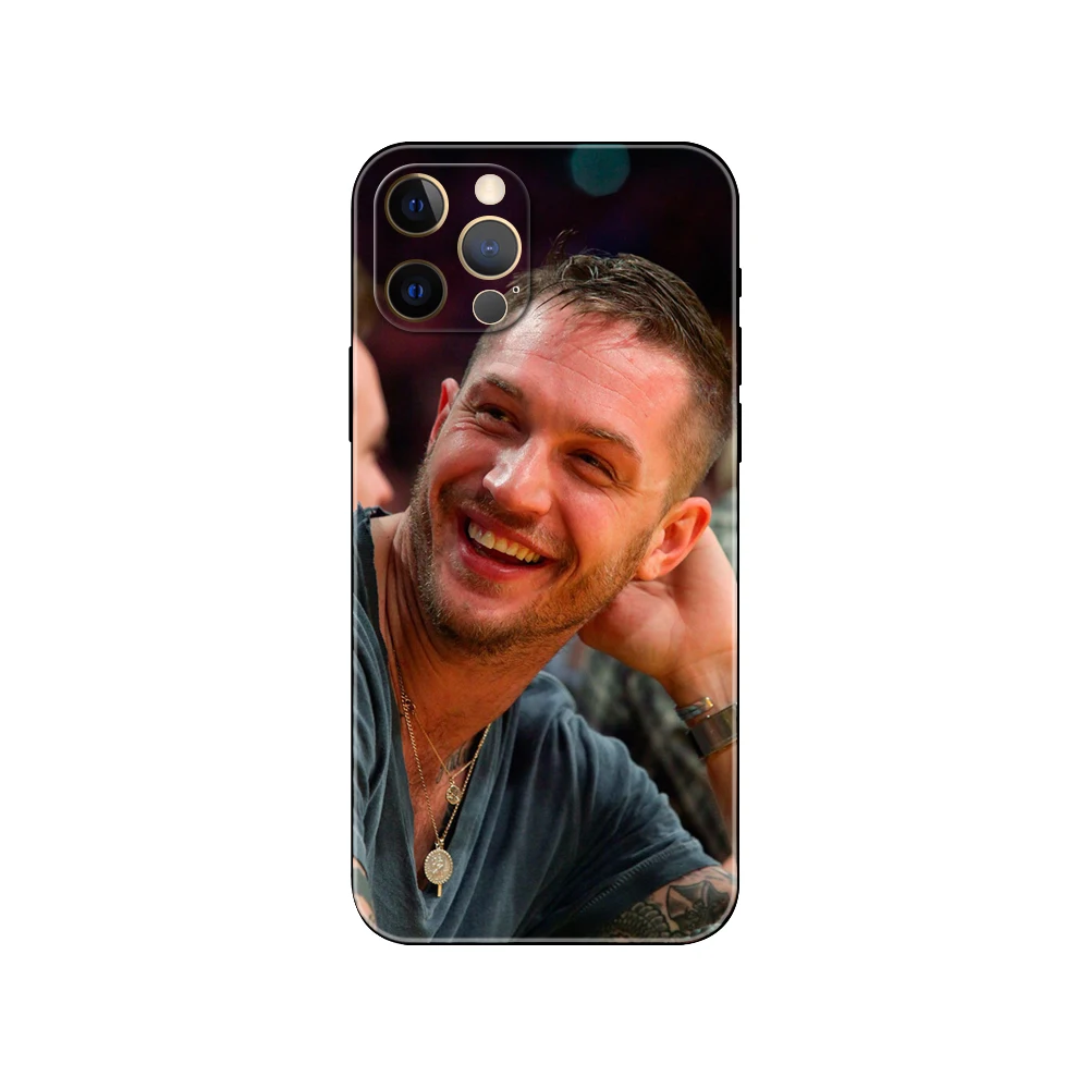 Black tpu case for iphone 5 5s se 2020 6 6s 7 8 plus x 10 XR XS 11 12 13 mini pro MAX back cover Tom hardy UK actor iphone pouch with strap Cases & Covers