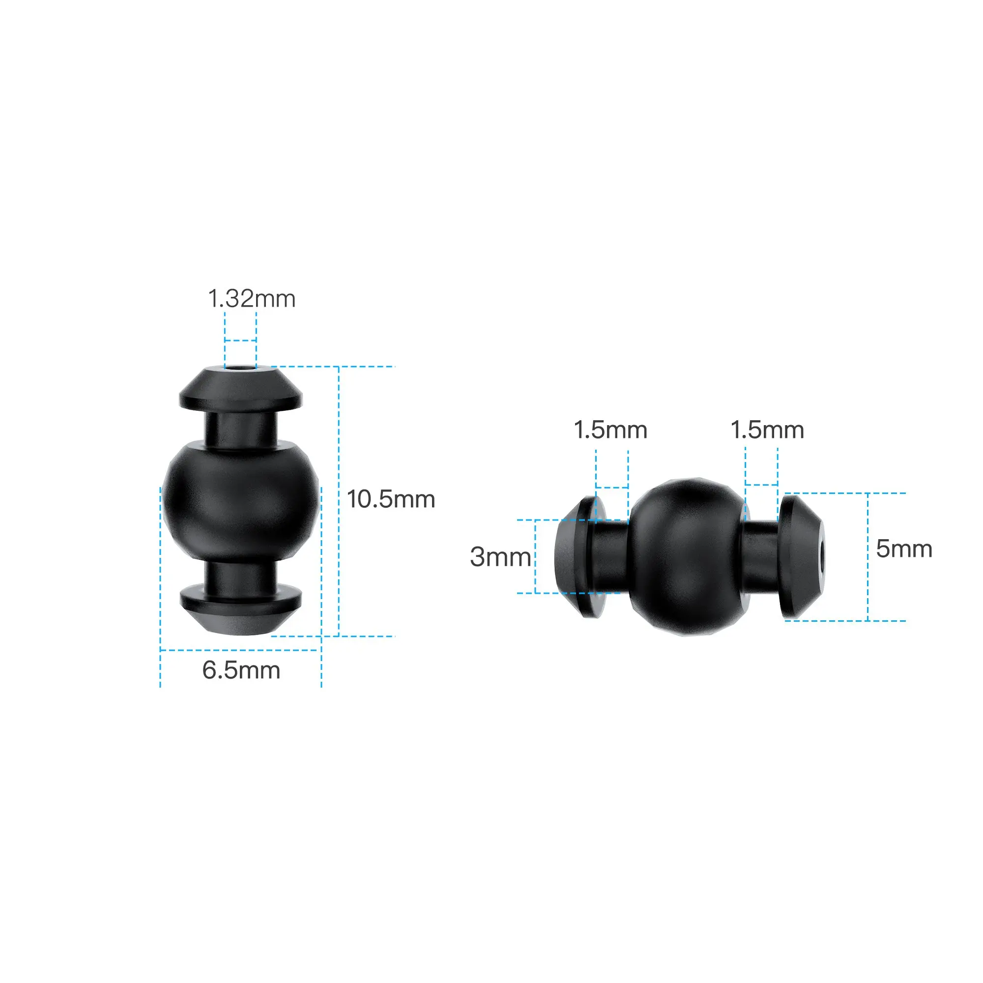 6x Boules Amortissement Caméra GEP 40° Silicone pour Drone FPV Cinelog20/25/35 V2