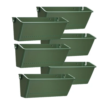 3/6pcs Garden Outdoor Plant Wall Flower Pot Container Wall Hanging Vertical Green,Flower Pot Indoor Modern Decorative Pots