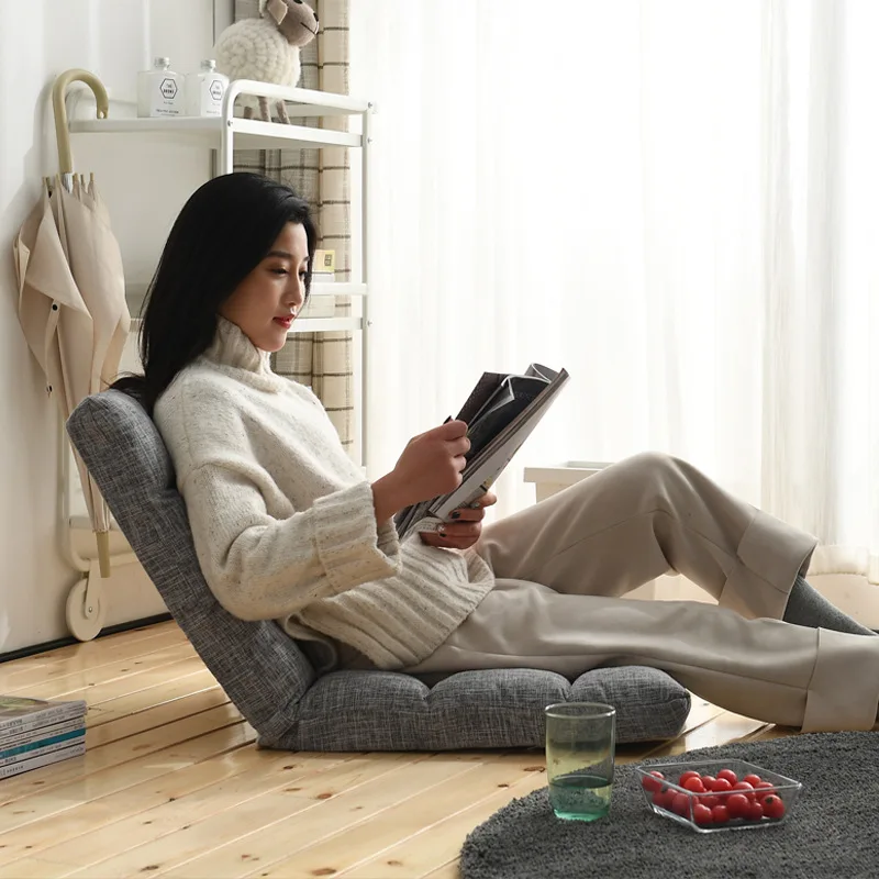 

Living Room Sofa Single Person Lazy Sofa Tatami Bedroom Small Sofa Balcony Bay Window Backrest Leisure Chair Adjustable Sofa