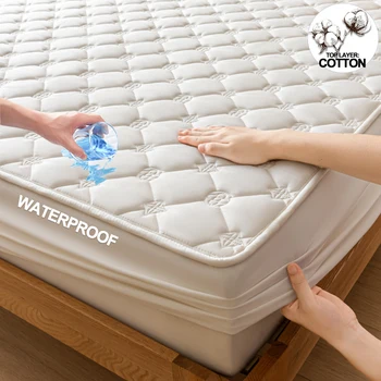 Coprimaterasso impermeabile premium, lenzuolo con angoli: ipoallergenico, traspirante, garantisce un sonno notturno confortevole e asciutto 1