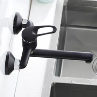 Kitchen Sink Faucet Universal Wall Mounted Mixer Tap Hot and Cold Water Mixer Tap Single Handle Kitchen Bathroom Washbasin Taps 5